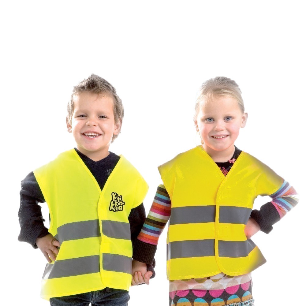 Reflektierende Sicherheitsweste HW1 für Kinder (XS) (XS, gelb, Polyester,  75g) als Werbeartikel Auf