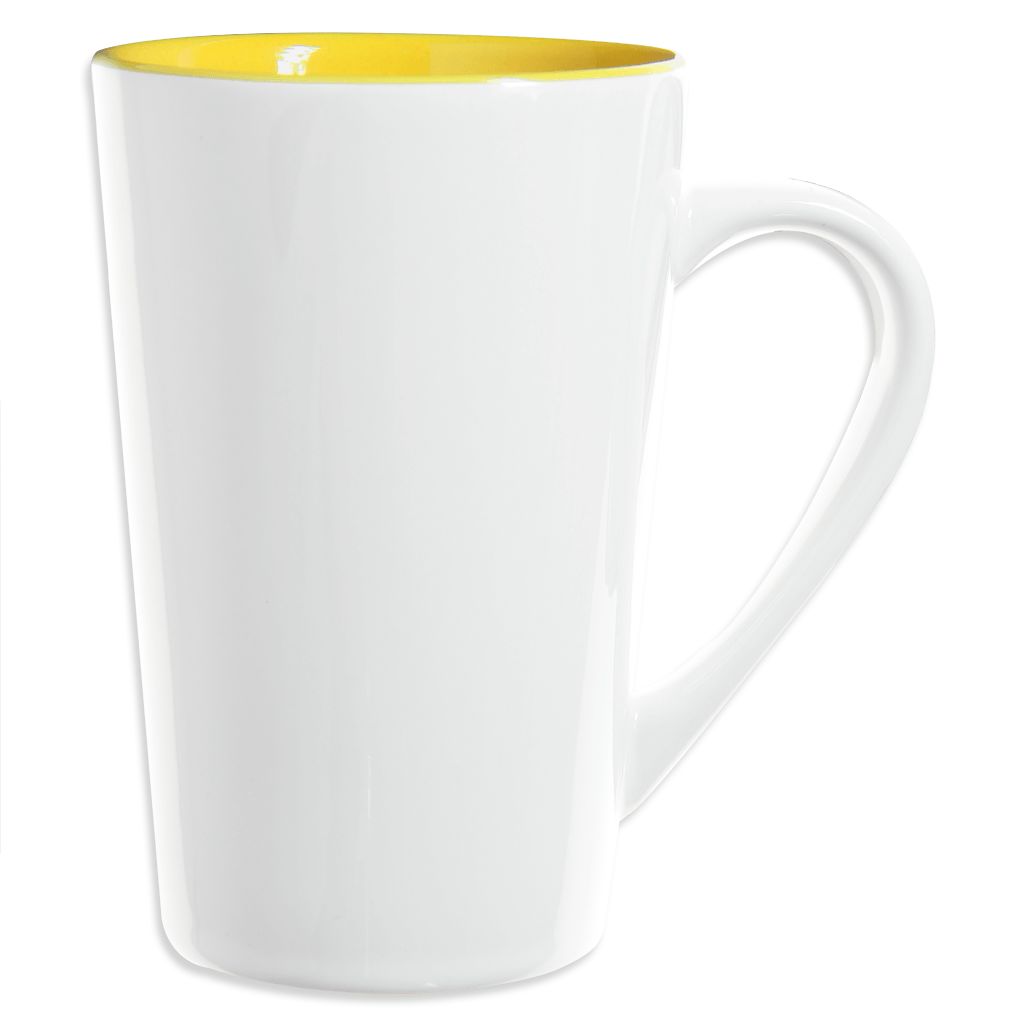 Werbeartikel Tasse aus Keramik in Gelb | personalisierbare Werbeartikel, Werbetassen