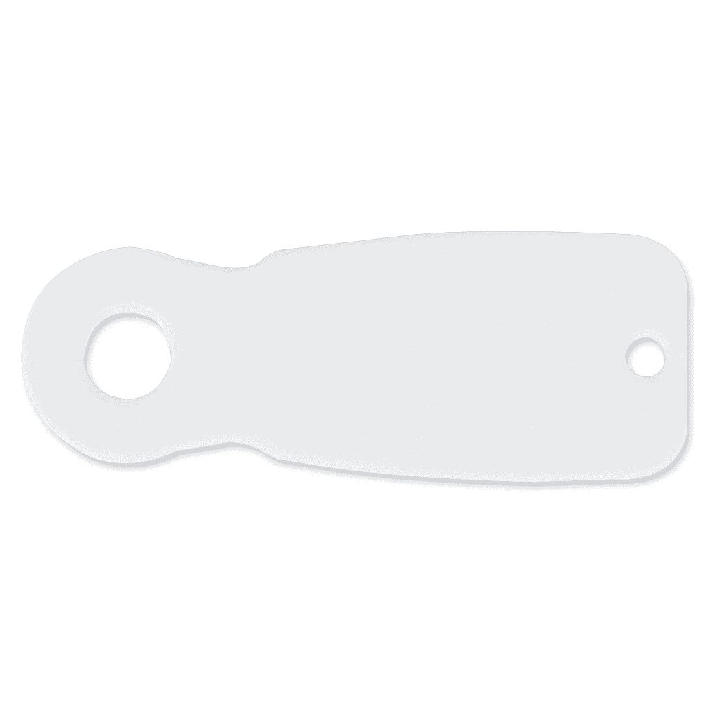 Werbeartikel Einkaufswagenauslöser weiß Caddy Key