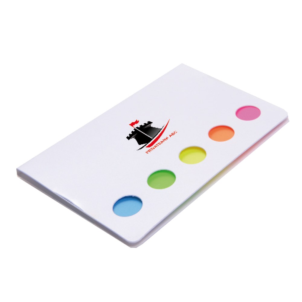 Werbeartikel Notes Haftnotizblock Memo Card Filmmaker + Lochreihe