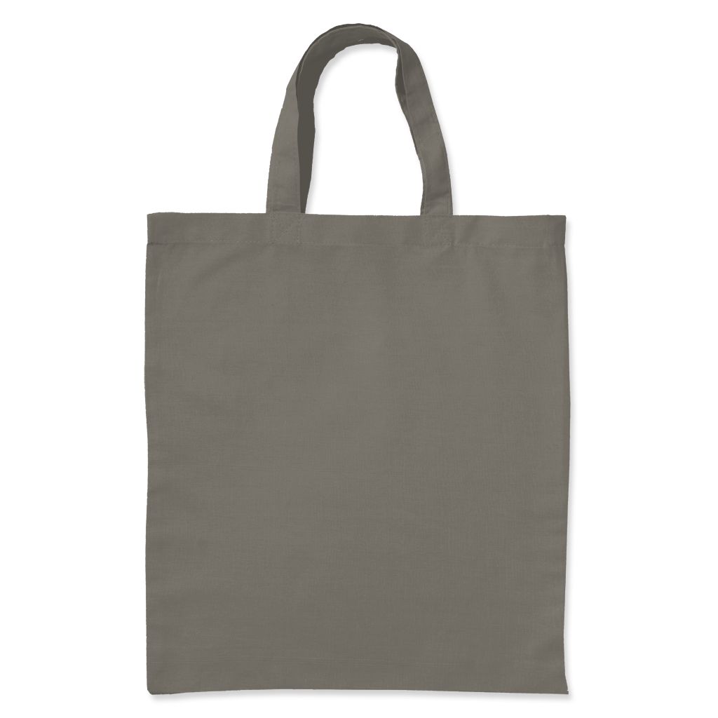 Werbeartikel Baumwolltasche grau mit kurzen Henkeln