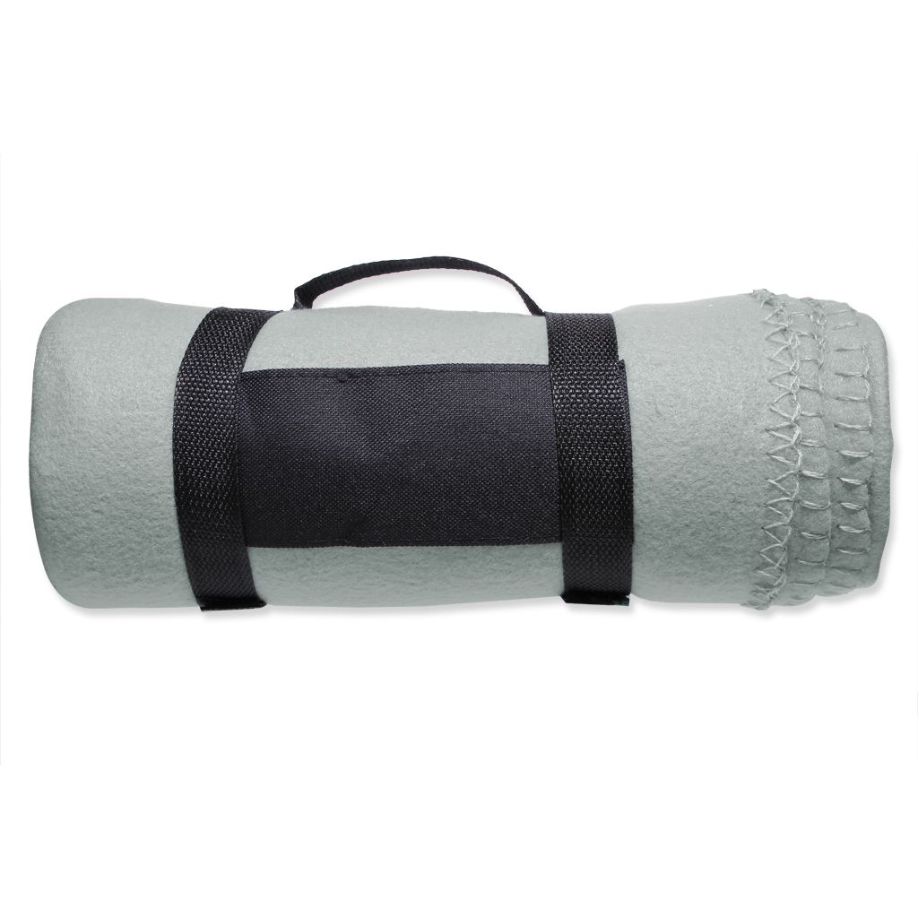 Werbeartikel Fleece Decke grau