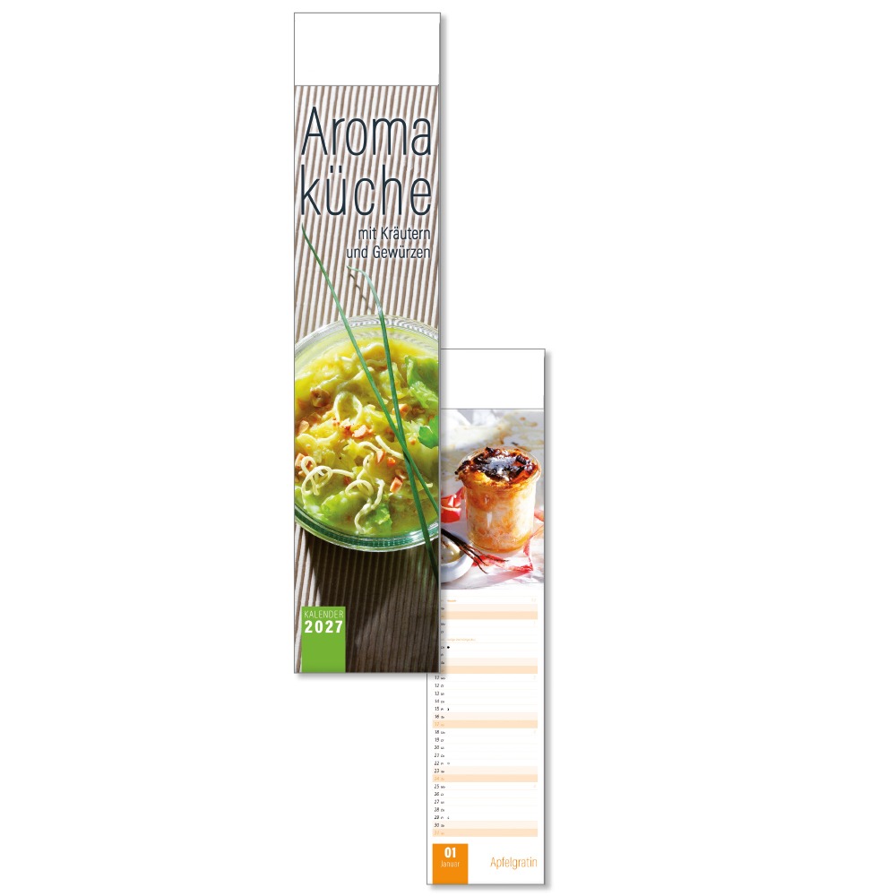 Werbeartikel Streifenkalender Aromaküche Ausführung ohne Werbedruck