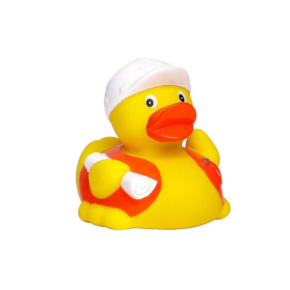 Werbeartikel Ente Bauarbeiter