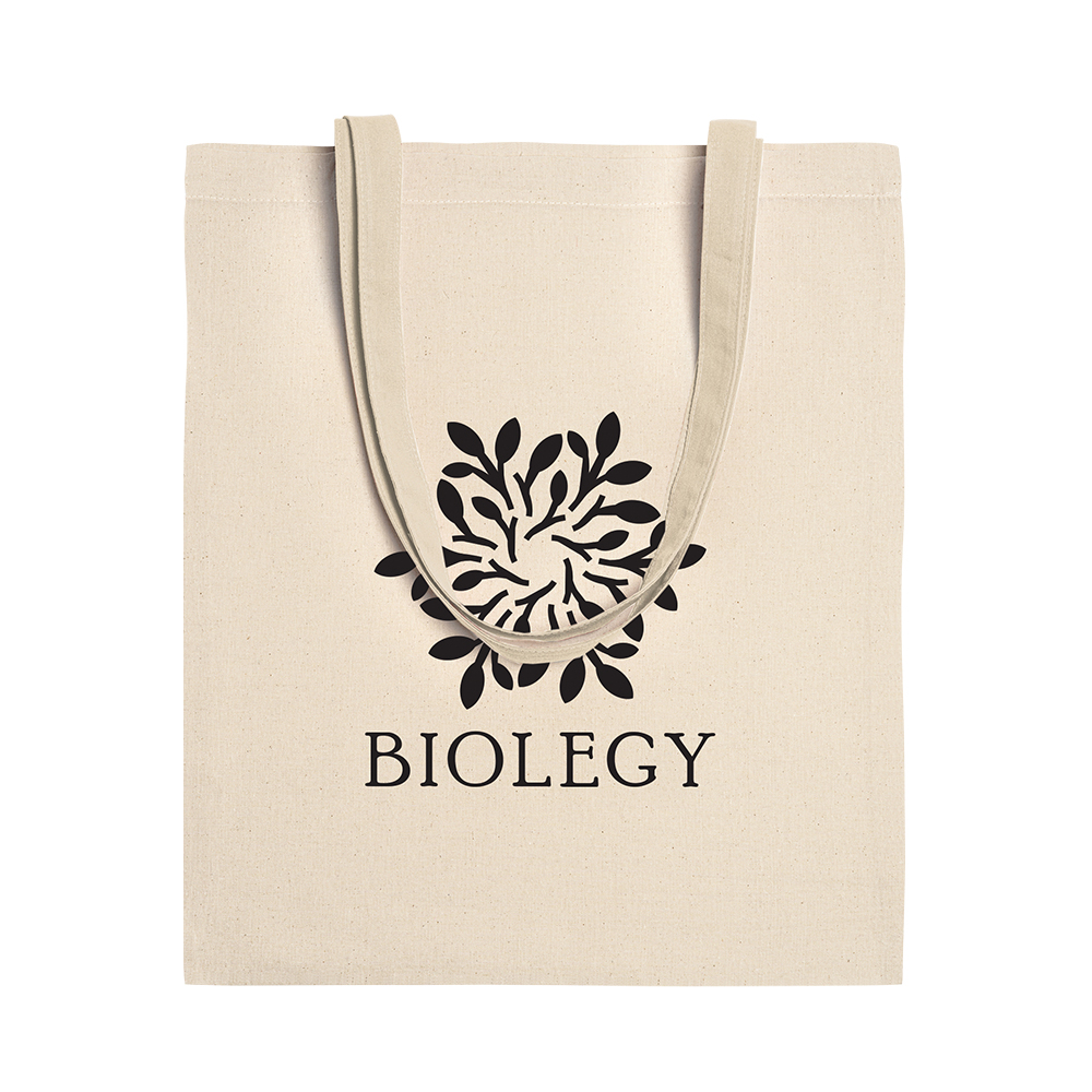 Werbeartikel Baumwolltasche Natur mit langen Henkeln