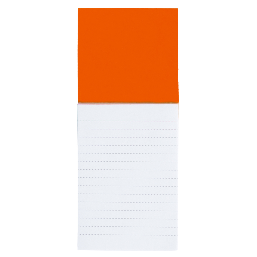 Werbeartikel Kühlschrankmagnet Orange inkl. Notizblock