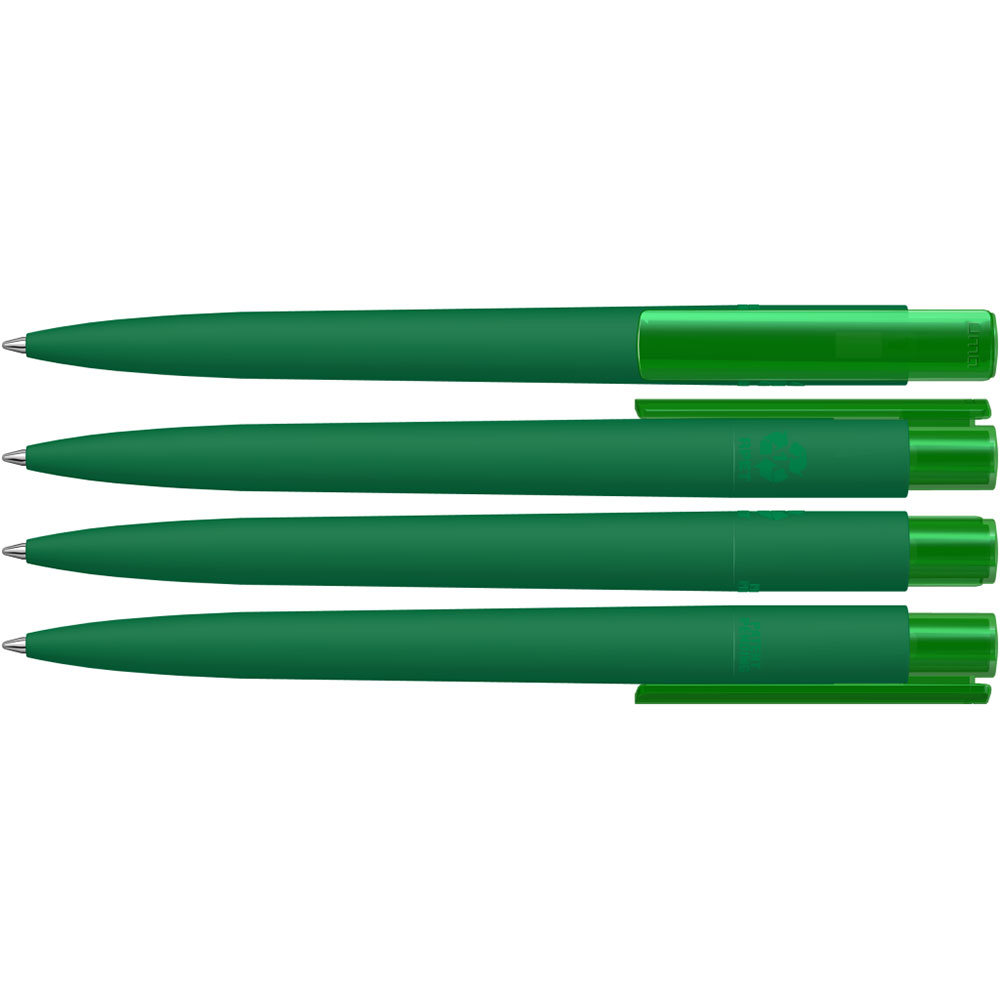 Werbeartikel Pet Pen Pro K Dunkelgrün Transparent GUM Recycled