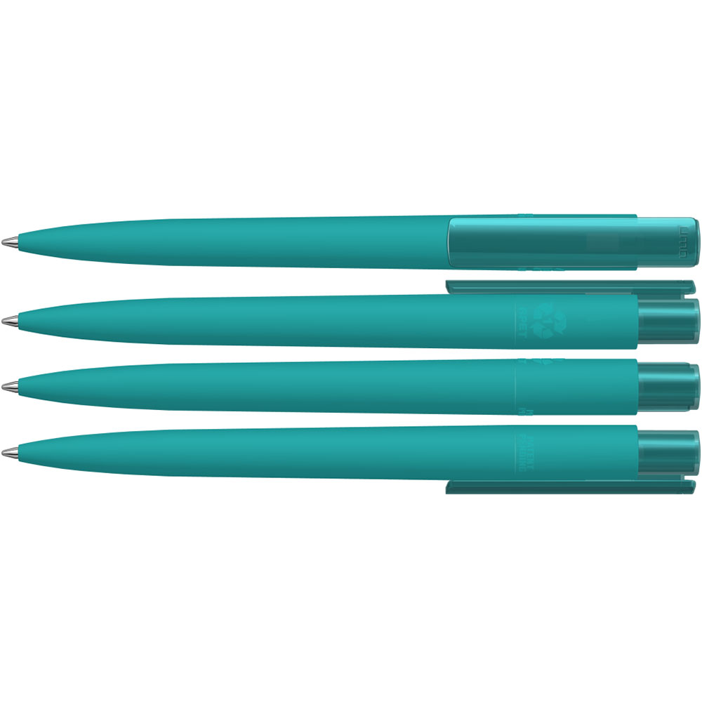 Werbeartikel Pet Pen Pro K Petrol Transparent GUM Recycled