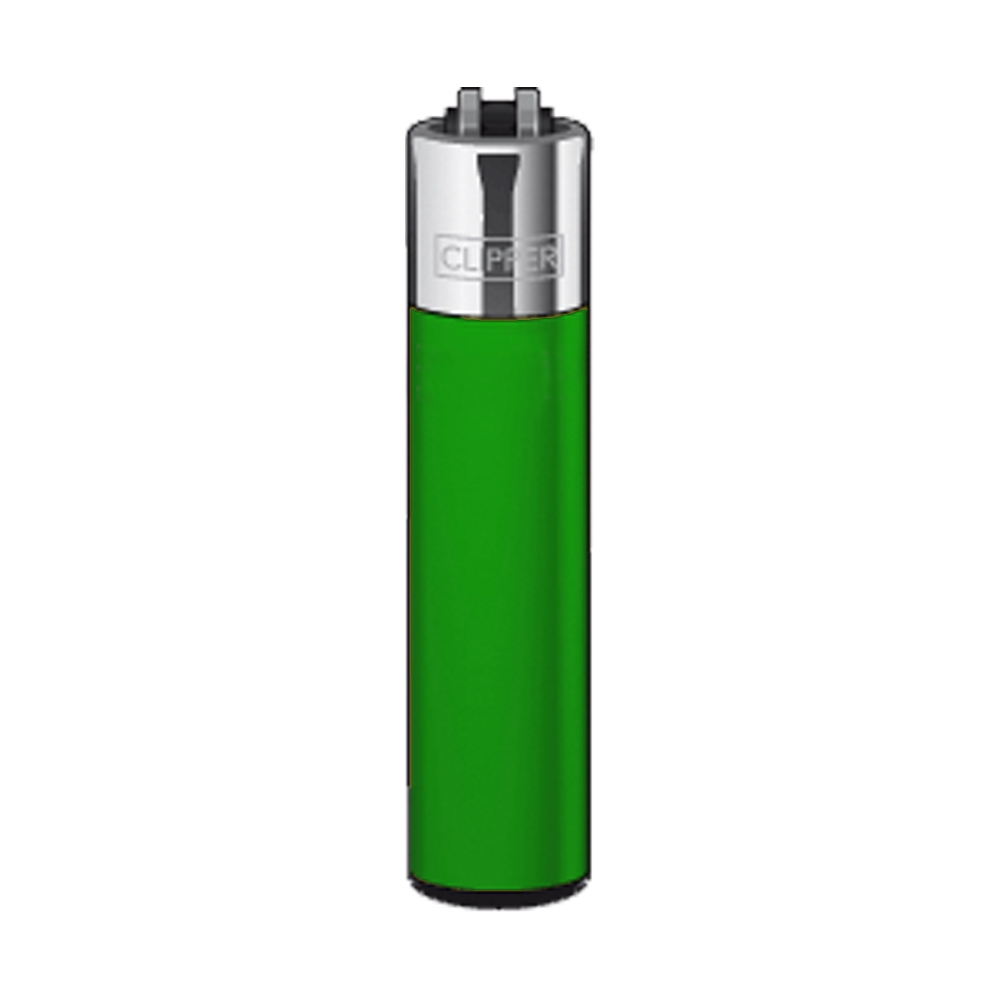 Werbeartikel CLIPPER Feuerzeug Classic large Solid mit Drehrad grün