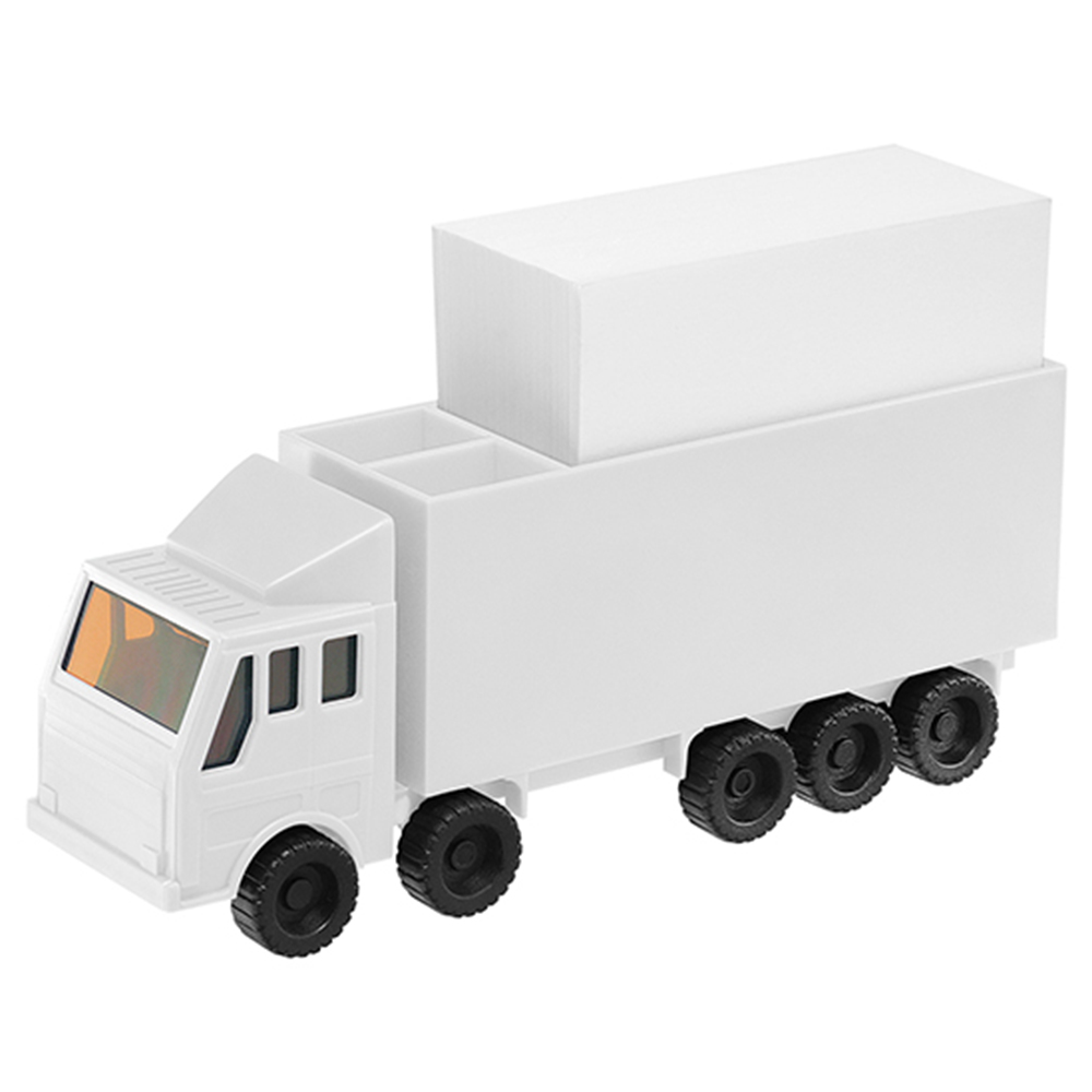 Werbeartikel Zettelbox LKW Weiß