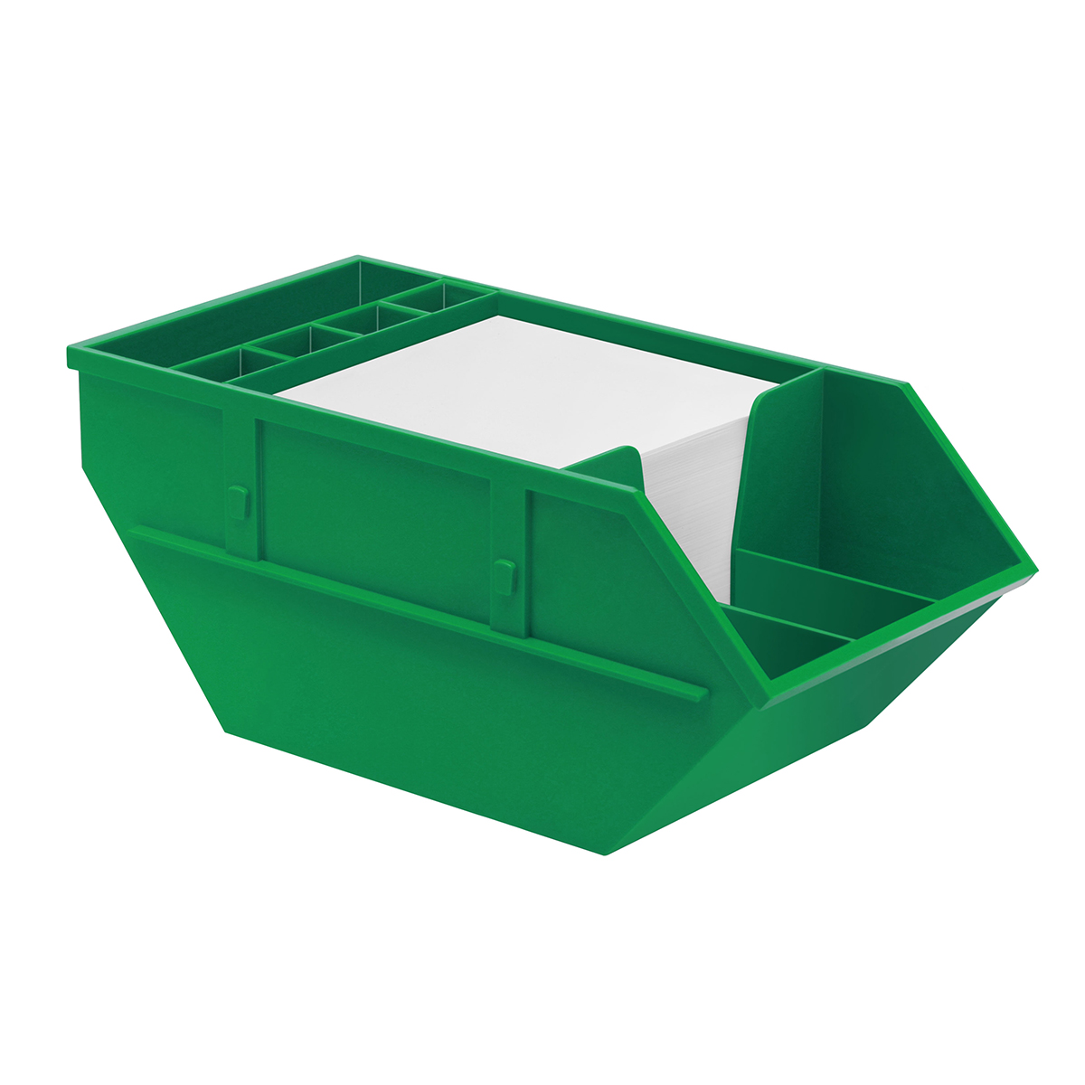 Werbeartikel Zettelbox Container grün