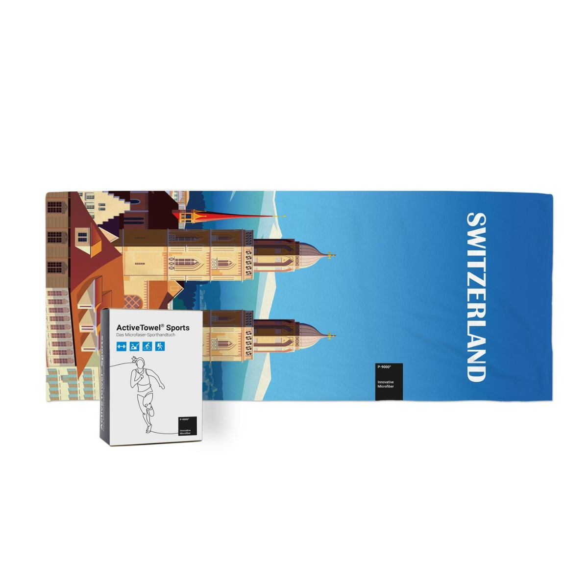 Werbeartikel Activetowel Microfaser Handtuch inkl. Digitaldruck 100 x 40 cm