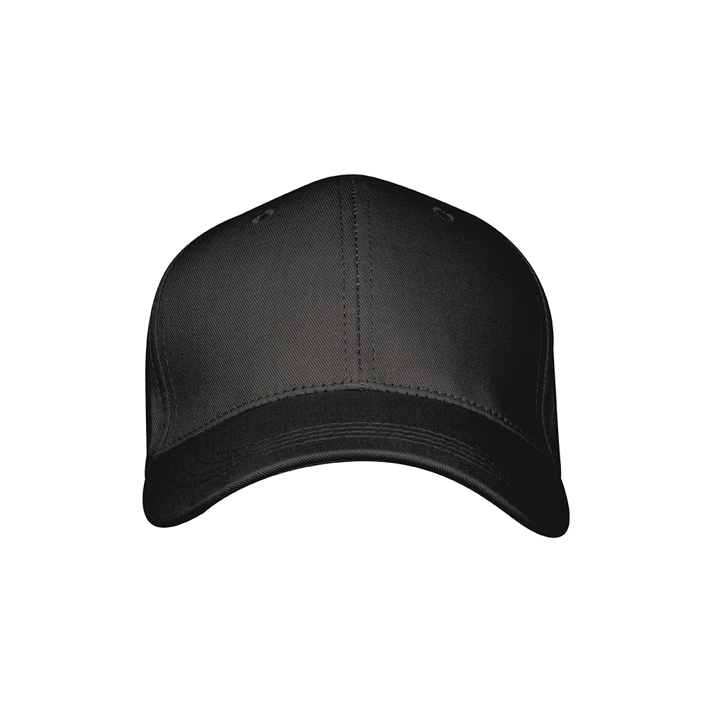 Werbeartikel Baseballcap aus recycelter Baumwolle schwarz