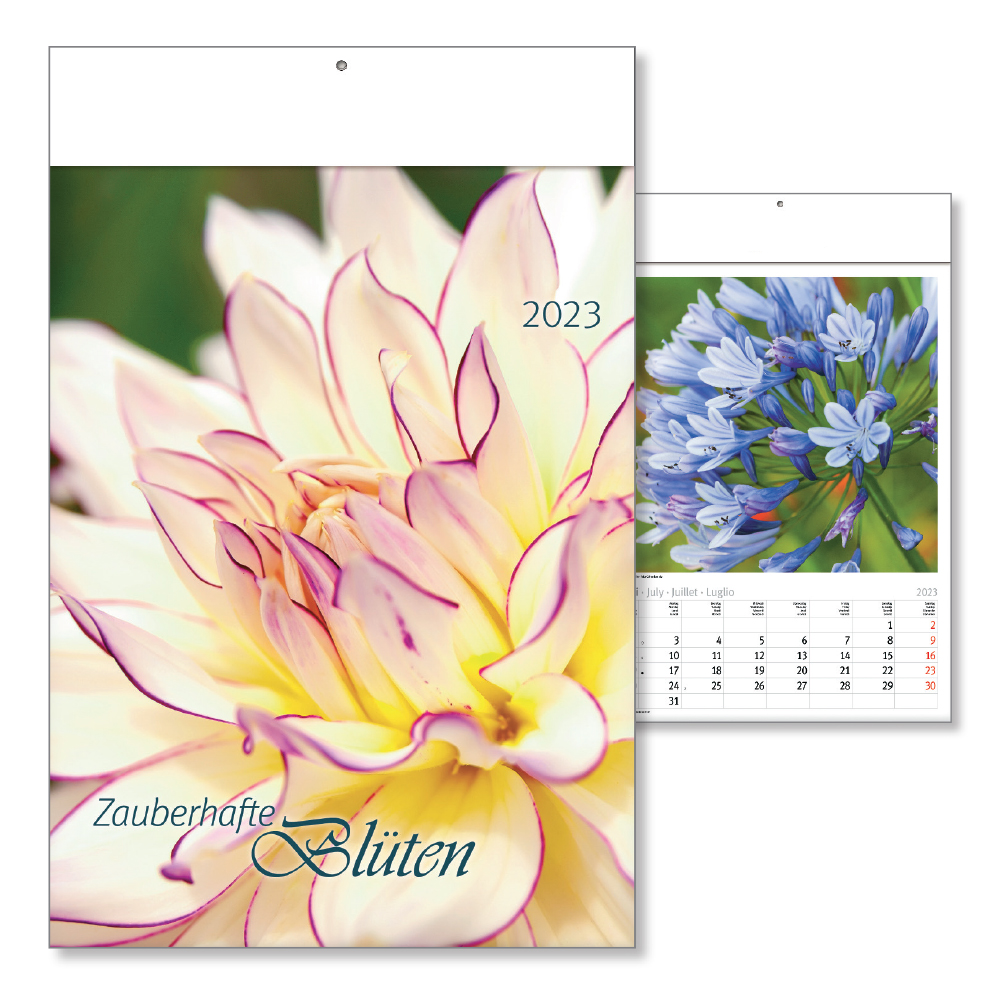Werbeartikel Bildkalender Zauberhafte Blüte Ausführung ohne Werbedruck