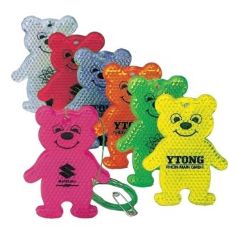 Reflektor-Bär sortiert Ausführung mit Werbedruck