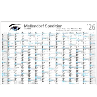 Posterkalender Ausführung mit Werbedruck