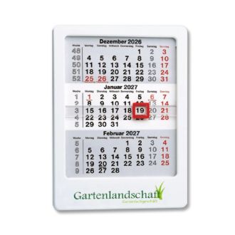 Mini 3-Monats-Planer weiß
