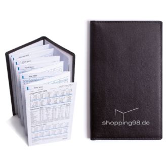 Leder-Taschenkalender schwarz