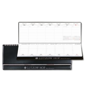 Querkalender schwarz 112 Seiten 