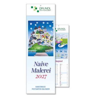 Streifenwandkalender Naive Malerei