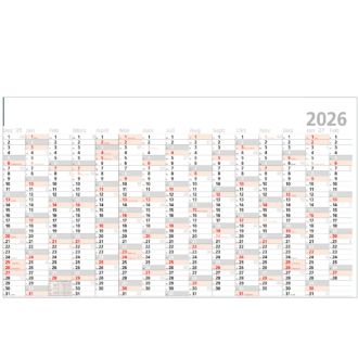 Wandplaner Jumbo Ausführung ohne Werbedruck einzel gerollt i Schlauchfolie