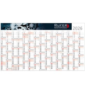 Wandplaner Jumbo Ausführung mit Werbedruck