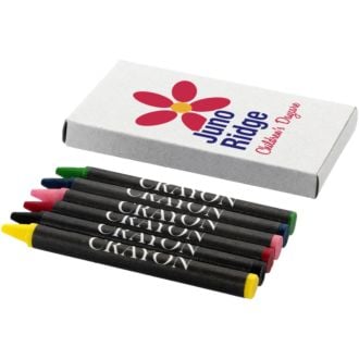 Wachsmalkreideset Ayo mit 6 Wachsmalstiften 5x9,5 cm  grau