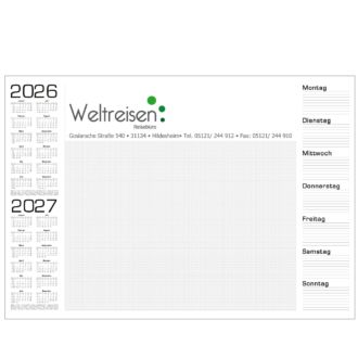 Schreibtischunterlage mit Millimeterpapier 