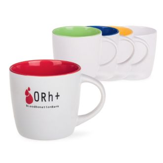 Kaffeebecher Handy Pure innen farbig mit Werbedruck 