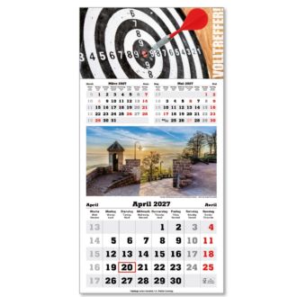 3-Monats-Wandkalender mit Bild