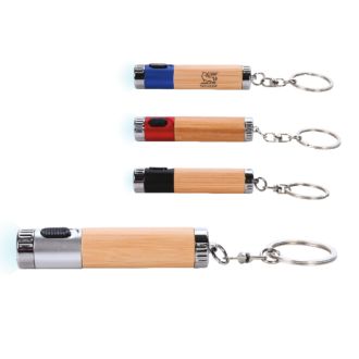 Bambus-Taschenlampe Zunguz mit Schlüsselanhänger