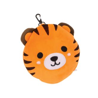 Plüsch Reisekissen Tiger mit Augenmaske für Kinder