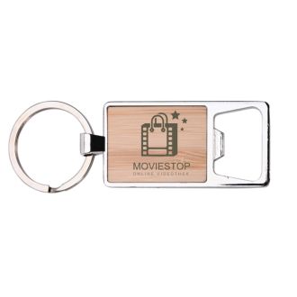 Bambus-Schlüsselanhänger mit Flaschenöffner