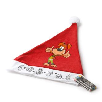 Weihnachtsmütze zum Ausmalen für Kinder
