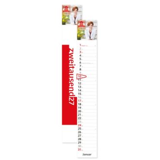 Streifenkalender Combi rot