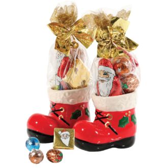Porzellan Stiefel 2er Set inkl 90 g Füllung