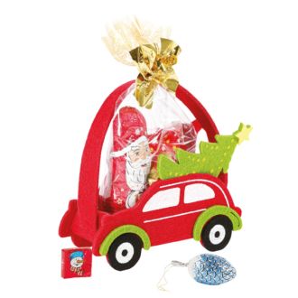 Filz Tasche Weihnachtsauto inkl 75g Füllung