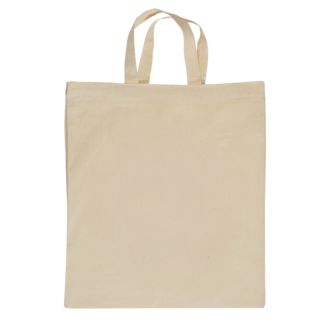 Baumwolltasche kurzer Henkel Natur