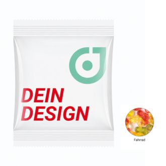 Trolli Fahrrad 10g Fruchtgummi in weißer Folie