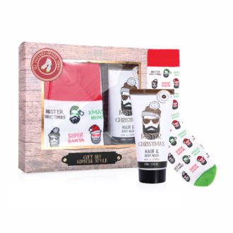 Badeset Hipster Style Xmas inkl Socken, 100ml Body Wash