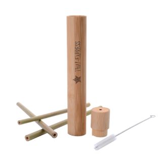 Bambus-Trinkhalme in Bambusbox