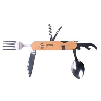 Campingbesteck aus Bambus