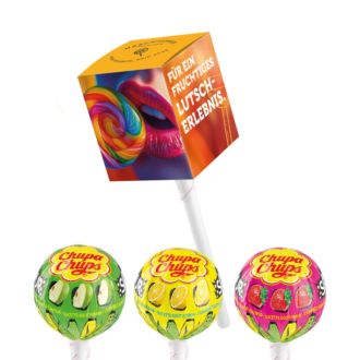 Chupa Chups veganer Lolly in Werbebox inkl Druck 12g