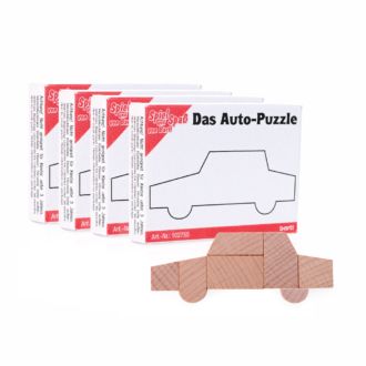 Holz Auto Puzzle 4er Set