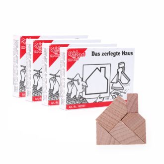Das zerlegte Haus - Holzpuzzle aus fünf Teilen