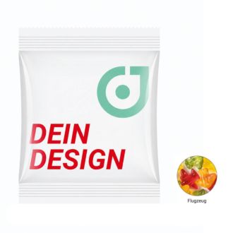 Trolli Flugzeug 10g Fruchtgummi in weißer Folie