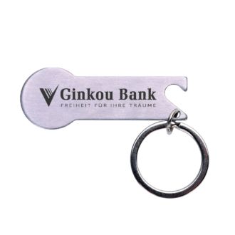 Edelstahl-Einkaufswagenlöser mit Flaschenöffner