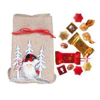 Filz Säckchen Wichtel im Wald inkl Süßware 78g