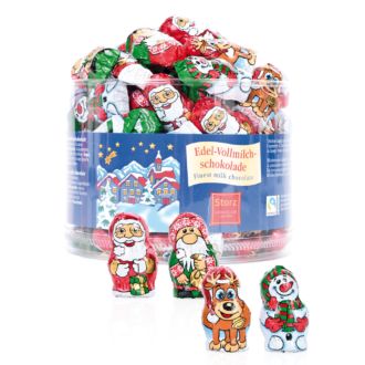 Weihnachtsmix 4fach sortiert 100 Stk 625g Vollmilchschoko