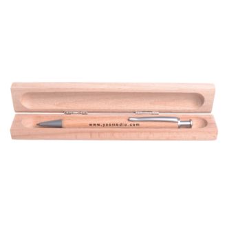 Buchenholz Schreibset m. Kugelschreiber & Etui